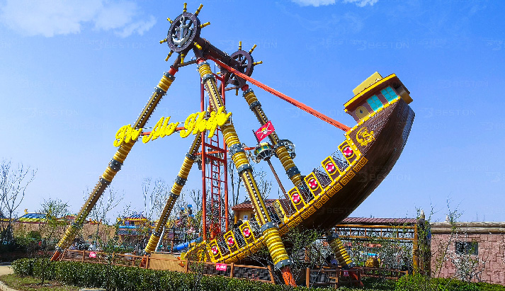 Funfair pirate ship rides